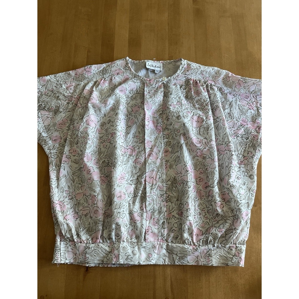 Vintage Lady Manhattan Women's Blouse Top Floral USA